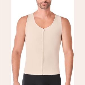 2 PC Black & Nude Ann Chery Men's Beige Compression Tank Top - Never used
